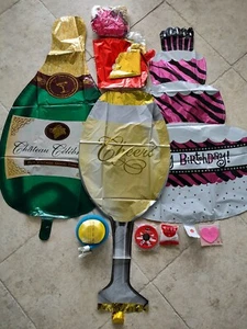 37 Teile Champagner Motiv Geburtstag Party Ballon Deko Set, HAPPY BIRTHDAY Torte - Bild 1 von 8