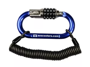 Combinación mosquetón scooter azul bloqueo - Imagen 1 de 1