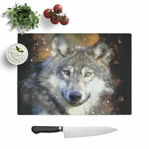 Wolf Vol.2 Schneidebrett Glas Struktur Schneiden Arbeitsplattenschoner Küche - Bild 1 von 5