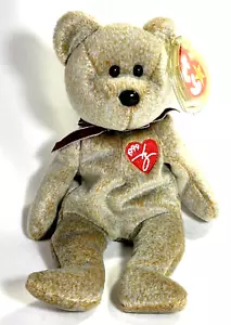 Ty Beanie Baby Vintage 1999 Signature Bear Plush Brown Bear with Heart on Chest - Picture 1 of 9