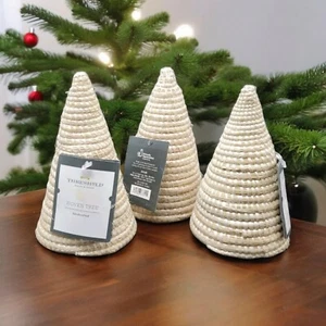 Threshhold gewebter Baum 3er Set Weihnachten Urlaub 6,5"x4" ethisch handgefertigt - Bild 1 von 6