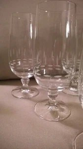 Bier Tulpen Glas - 8 Stück - geschliffenes Kristall Glas - neuwertiger Zustand - - Bild 1 von 6