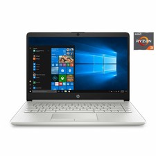 NEW HP 14" HD laptop AMD Ryzen 3 3.5GHz 1 TB HDD 4GB RAM Mic Webcam Windows 10