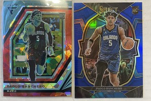 2023 Panini Flux Paolo Banchero NBA Red Cracked Ice Prizm Rookie 237 + Select RC