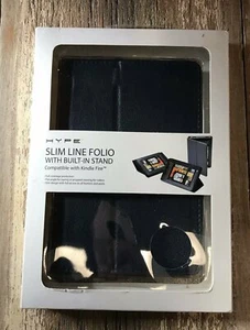 Hype Slim Line Folio with Built-In Stand Compatible with Kindle Fire - Dark Blue - Picture 1 of 1