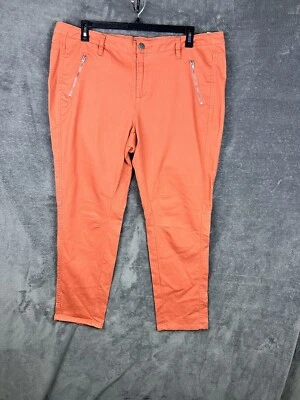 Love Your Style Women's Size 20 Pants Orange Curvy Stretch Straight Cut - Image 1 of 4