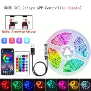 LED Lights Bluetooth 5050 SMD USB LED Strip Alexa APP Control WIFI RGB Adhesive - Picture 1 of 10