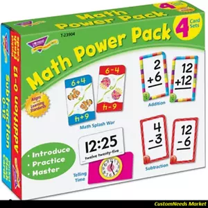 Trend Enterprises Math Power Pack (4 juegos de tarjetas) (incluye 50% de costo de envío) - Imagen 1 de 2