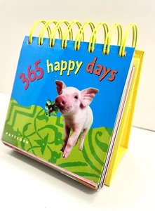 Ewiger Kalender  Tischaufsteller 365 happy days  tägl. Anstoß zum Positiven - Bild 1 von 5