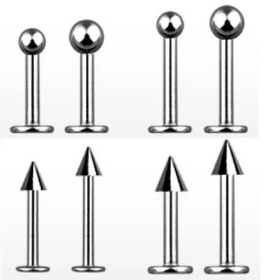 6mm - 25mm 14g 16g 18g Extra Long Labret Cheek Dimple Helix Monroe Stud Jewelry  - Image 1 of 4