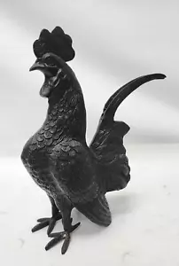 Fine Solid Bronze Rooster Art Sculpture Figure Jules Moigniez Free S&H - Picture 1 of 10