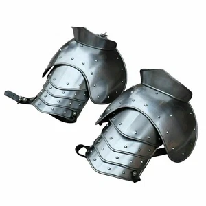 Mittelalterliche Ritterrüstung Pauldron Schulterplatte Stahl LARP Krieger Cosplay Kostüm - Bild 1 von 3