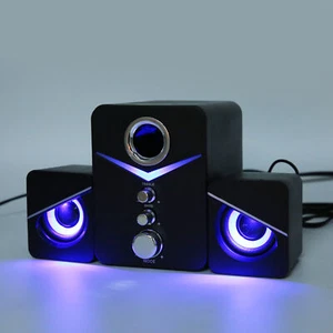 D‑221 BT 5.0 Computer Speaker Deep Bass 2.1 Channel Mini Desktop Speaker Device - Picture 1 of 18