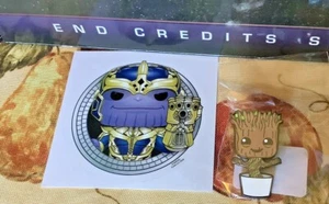 Marvel Funko Infinity Saga End Credit Scenes (Guardians) Groot Pin, Thanos Decal - Picture 1 of 1