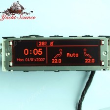 Original RED Peugeot 407 display screen, RD4 radio LCD Multi function clock