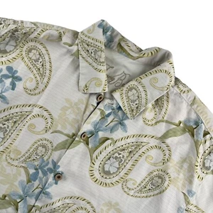 Tommy Bahama Men's Floral Paisley Button-Down Shirt • LARGE - Picture 1 of 6