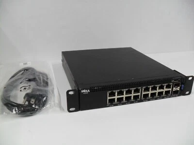 Conmutador administrado Dell X1018 16 puertos Gig PoE 2 X SFP E10W probado y restablecido de fábrica Foto 1 de 4