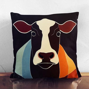Plump Cushion Cow Collage Soft Scatter Throw Pillow Case Cover Filled - Picture 1 of 3