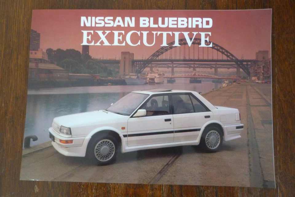 Nissan Bluebird Executive English text LARGE FORMAT Sales Brochure c.1988 - Image 1 of 1