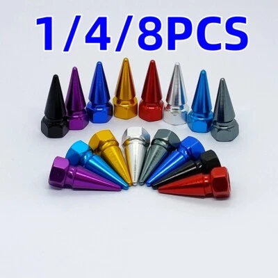 1/4/8x Aluminum Metal Long Spike Wheel/Tire Valve Stem Car-Truck Air Caps Covers - Image 1 of 4