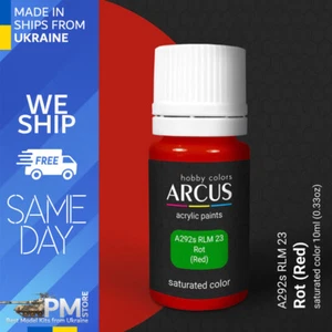Arcus A292 Acrylic paint RLM 23 Rot saturated color - Picture 1 of 3