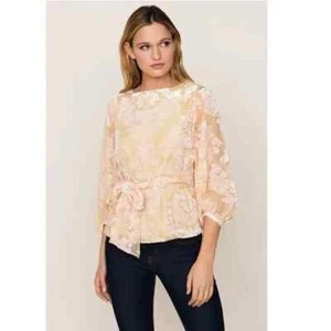 Yumi Kim Women's Kiss and Tell Balloon Sleeve Tie Top Sz XS NWT 138 - Picture 1 of 1