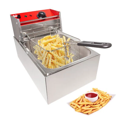 Deep Fryer | Electric Fryer for Commercial Use | Stainless Steel | 1 Tank | 6L - Image 1 of 4