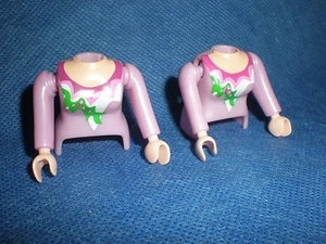 Playmobil Prinzessin Magd Hofdame 2 x Oberkörper mit Arme rosa unbespielt top - Picture 1 of 1