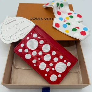 Louis Vuitton Yayoi Kusama Epi Porto Carte Saanpur M81919 Pass Case Card Case JP - Picture 1 of 11