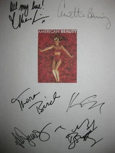 American Beauty Signed Film Script X6 Kevin Spacey Annette Bening Wes Bentley RP - Picture 1 of 1