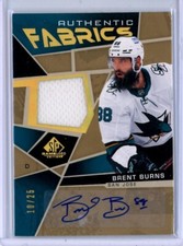 2021-22 SP Game Used Authentic Fabrics Autographs #BB Brent Burns JERSEY AUTO/25