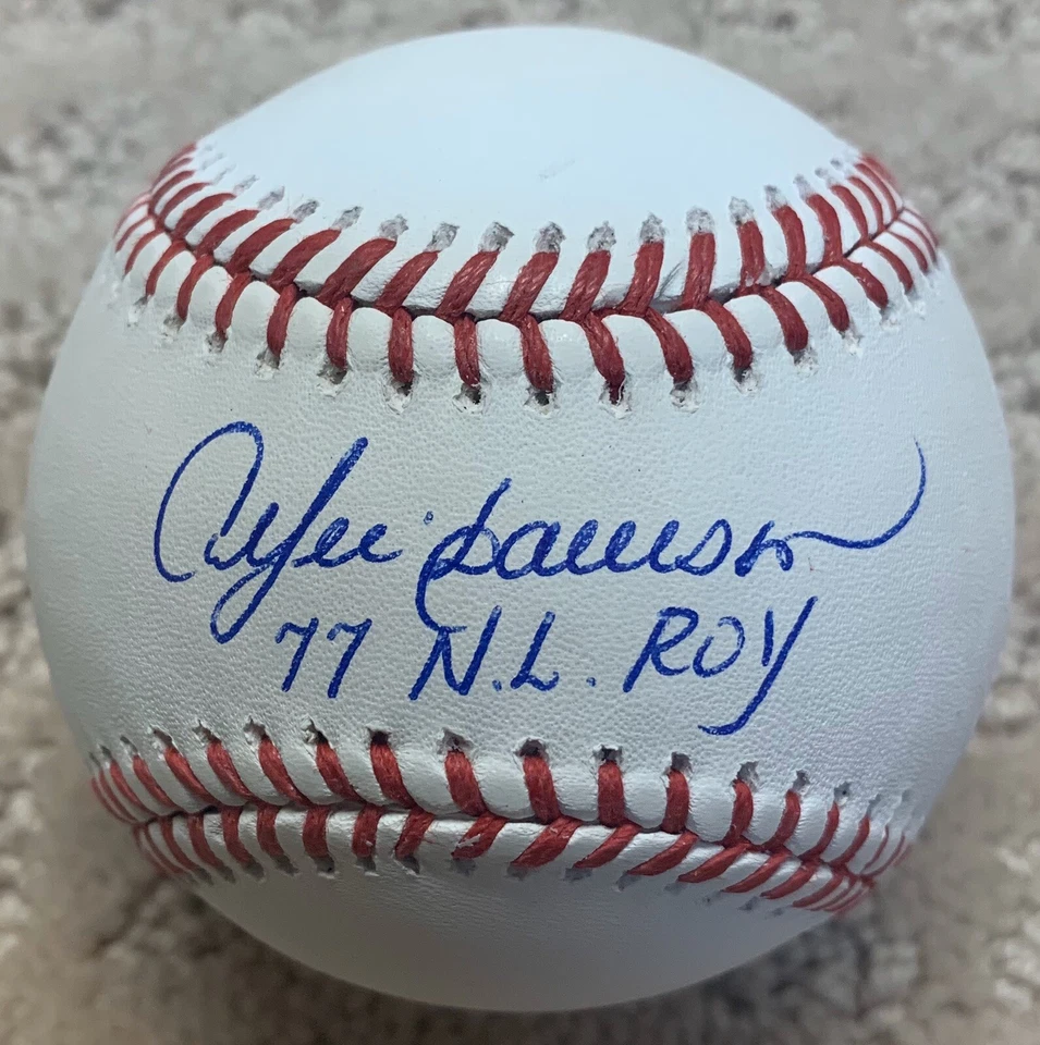 Andre Dawson “77 NL ROY” Montreal Expos Autographed Baseball JSA Witnessed - Image 1 of 1