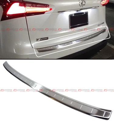 FOR: 15-2021 LEXUS NX200t NX BRUSHED STEEL REAR BUMPER SILL TRIM PROTECTOR COVER - Image 1 of 3