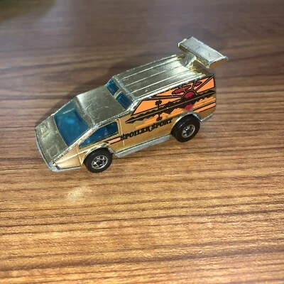 Vintage Spoiler Sport Van 1976 Hot Wheels Gold Hong Kong Die cast Chrome Mattel - Image 1 of 4
