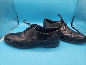 Hanover Master Flex Men's Size 10.5 D/B Black Leather Wingtip Oxford Dress Shoes - Picture 1 of 7