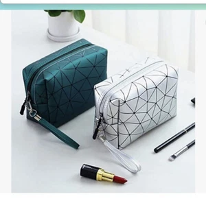 Schminktasche Kosmetiktasche Toilettenartikel mit Reißverschluss Waschtasche Mode Doppelpack - Bild 1 von 6