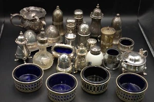 COLLECTION OF SILVER PLATED ANTIQUE AND VINTAGE CRUETS - Picture 1 of 10