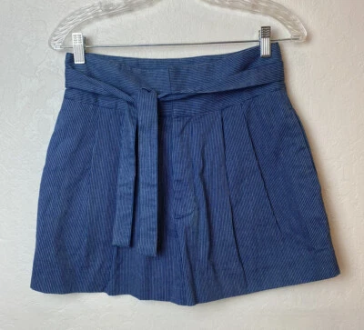 Женский синий бумажный пакет Marc By Marc Jacobs на талии на шнурке повседневный джинсовый размер 6 - Изображение 1 из 3