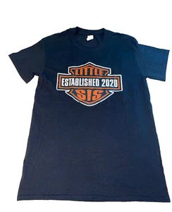 BLACK T-SHIRT  S.S.  gildan  S  say's   LITTLE SIS ESTABLISHED 2020   pre-owned - Picture 1 of 4