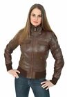 Quality Sheepskin Women's Brown Leather Jacket Trendy Slim Fit Jacket