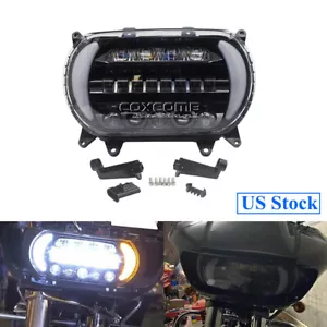 LED Headlight Turn Signal Lamp DRL w/ Hi/Lo For Harley Road Glide FLTRU 2015-20 - Picture 1 of 12