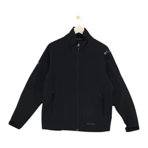 Marmot Softshell Fleece Jacket Mens Size M Black Outdoor Hiking Full Zip - Picture 1 of 14
