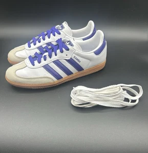 ADIDAS Samba OG Zapatos Tenis Blanco Púrpura Goma Talla 40 Para hombres 8 Para mujeres 9 - Imagen 1 de 8