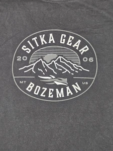 sitka Hemd Herren 2XL Vintage Kurzarm Schwarz Weiß Bio Baumwolle Jagd Bozeman - Bild 1 von 11