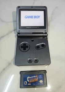 Nintendo Game Boy Advance SP AGS-101 Handheld System Black With Spyro 2 Game   - Picture 1 of 21