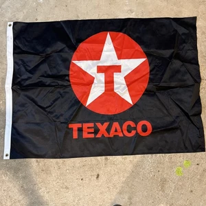 Bandera / Bandera Texaco Negra, Roja 2.5’ X 3.5’ Petróleo y Gas Coleccionable - Imagen 1 de 5