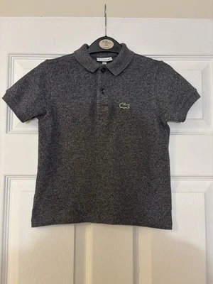 Boys Grey Lacoste Polo T-shirt Age 4 Years Worn Once Excellent Condition - Image 1 of 4