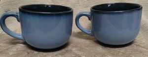 2 NOVA BLUE by SANGO - GRAND MUG - Steinzeug 4934 Kaffee/Suppe 5" breit JUMBO - Bild 1 von 6
