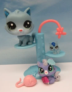 LITTLEST PET SHOP #2-S13 4-42 4149 PATAS AZULES RADIANTES, ZIZA BRILLO, GATO PEQUEÑO - Imagen 1 de 15