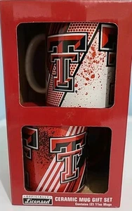 Coffee Mug Set 2 NCAA Texas Tech Red Raiders NEW 11 ounce cup with gift box - Picture 1 of 7